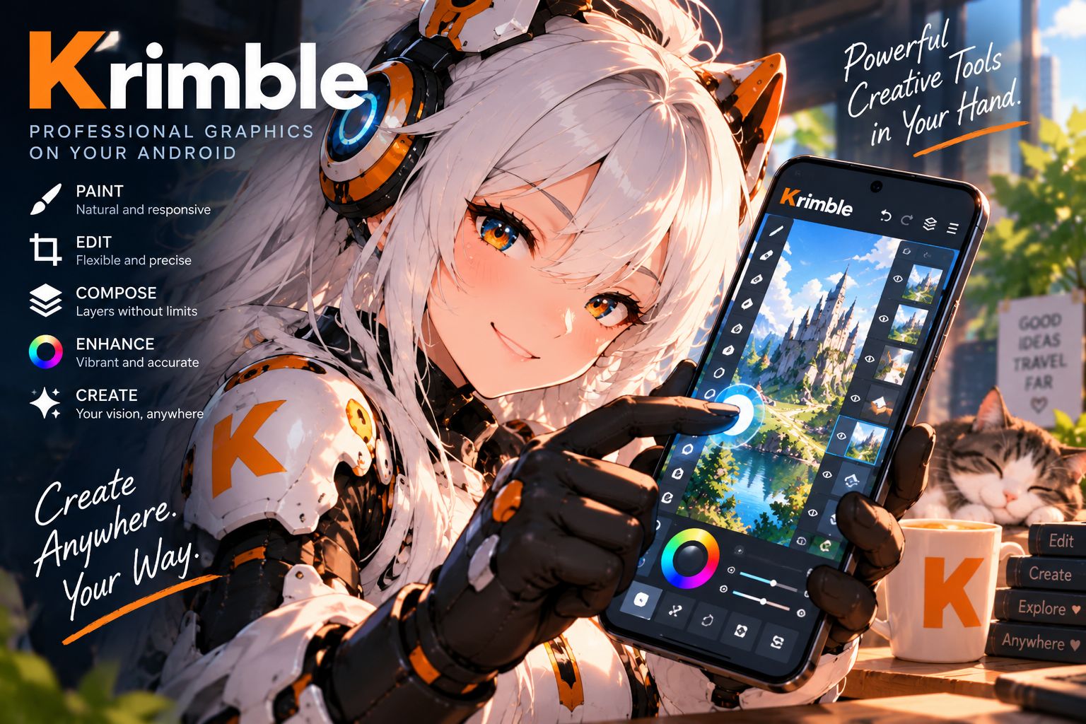 Krimble graphics workflow and editing tools